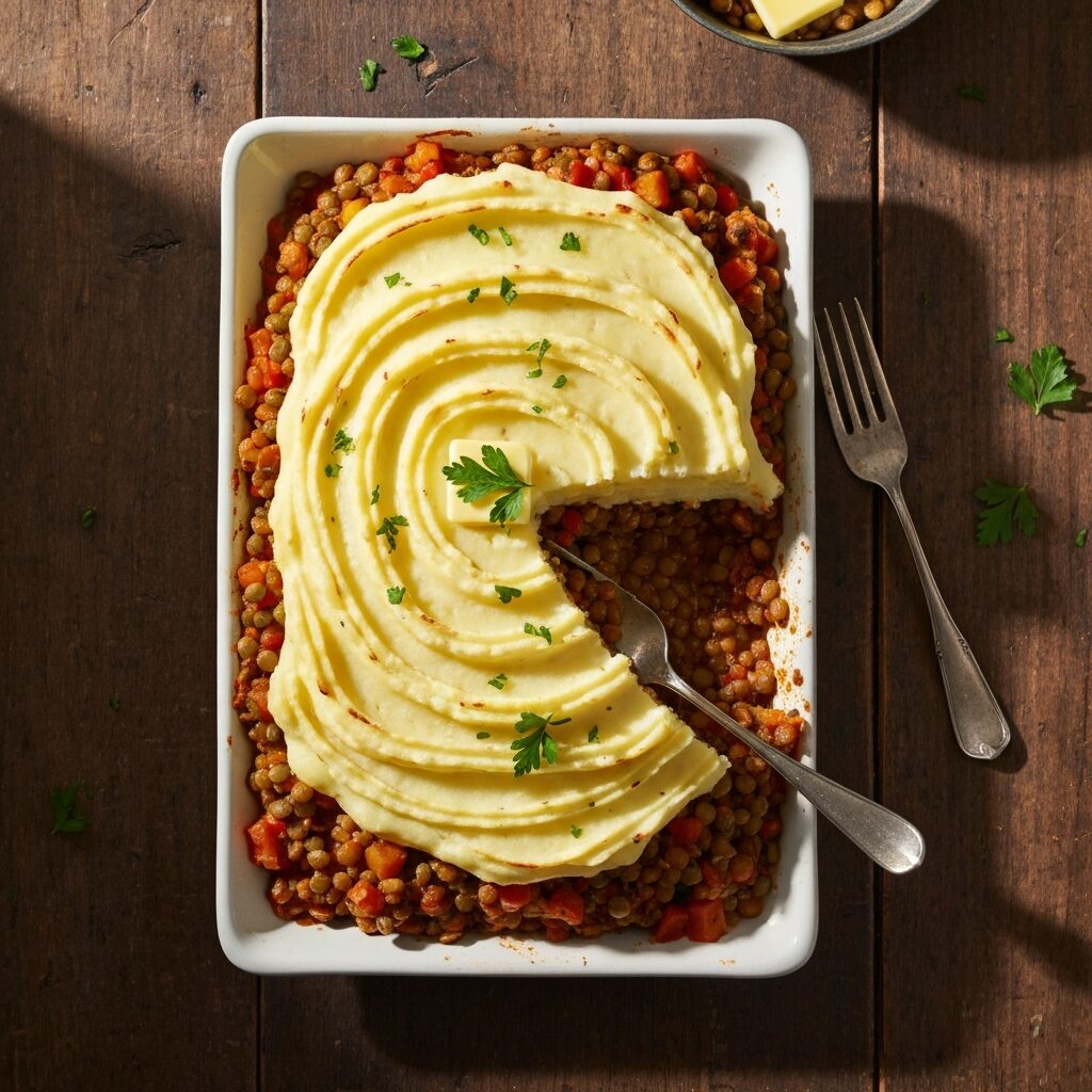 Hearty Lentil & Root Veggie Shepherd's Pie