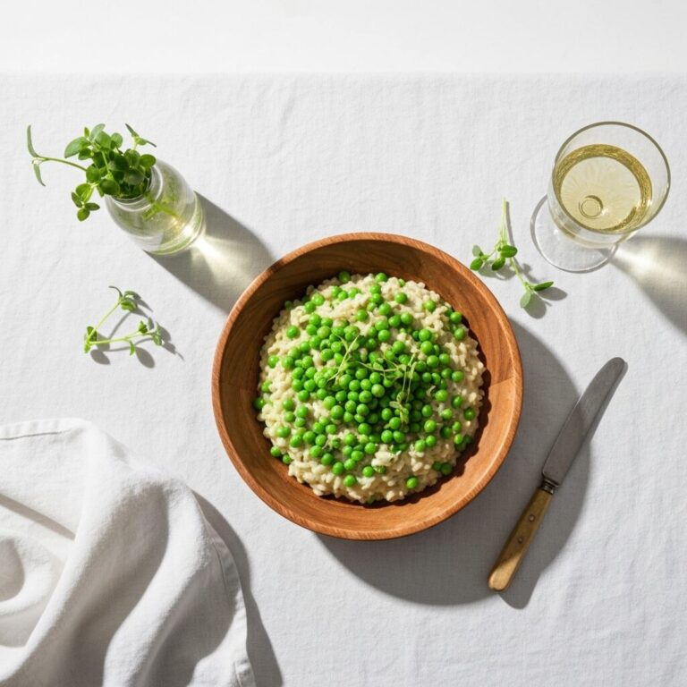 Creamy Dairy-Free Spring Pea and Mint Risotto