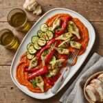 Grilled Summer Veggie Platter with Zesty Romesco